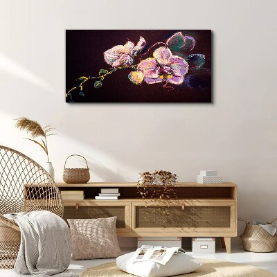 Tablou canvas Compoziție florală pe un fundal întunecat