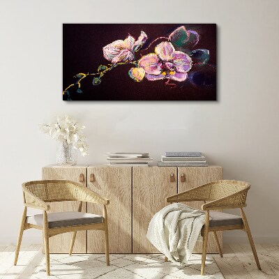 Tablou canvas Compoziție florală pe un fundal întunecat