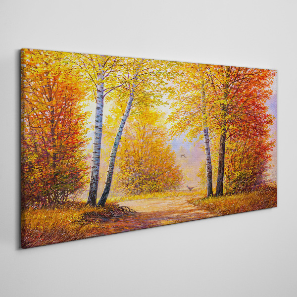 Tablou canvas Toamnă de aur în pădure