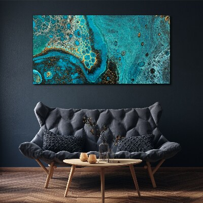 Tablou canvas Valurile oceanului în tonuri de albastru