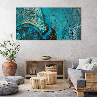 Tablou canvas Valurile oceanului în tonuri de albastru