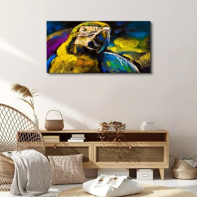 Tablou canvas Portretul colorat al unui papagal