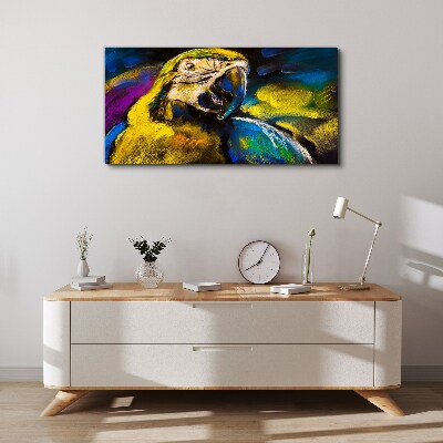 Tablou canvas Portretul colorat al unui papagal