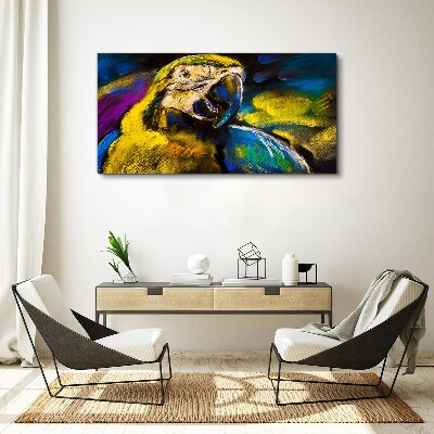 Tablou canvas Portretul colorat al unui papagal