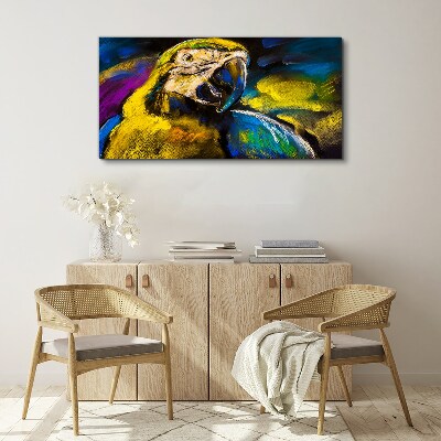 Tablou canvas Portretul colorat al unui papagal