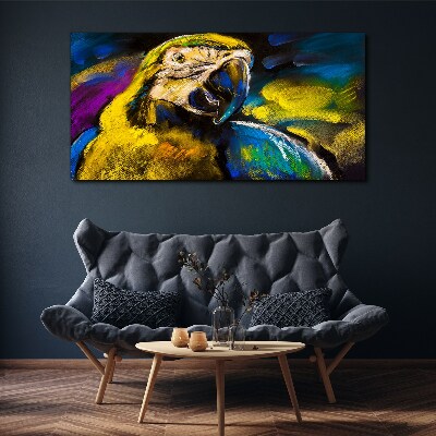 Tablou canvas Portretul colorat al unui papagal