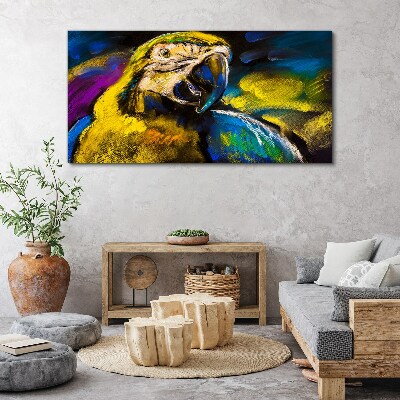 Tablou canvas Portretul colorat al unui papagal