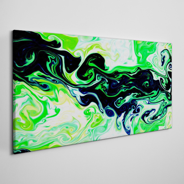 Tablou canvas Vârtejuri verzi de abstractizare