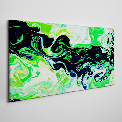 Tablou canvas Vârtejuri verzi de abstractizare