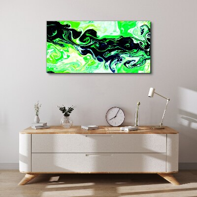 Tablou canvas Vârtejuri verzi de abstractizare