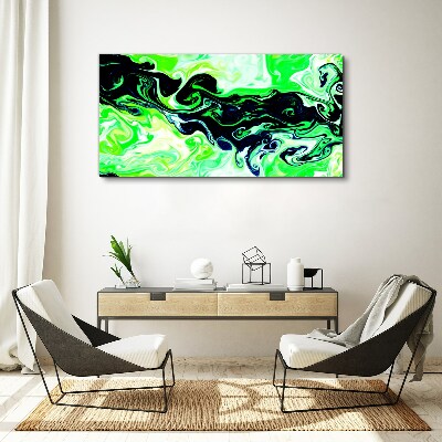 Tablou canvas Vârtejuri verzi de abstractizare