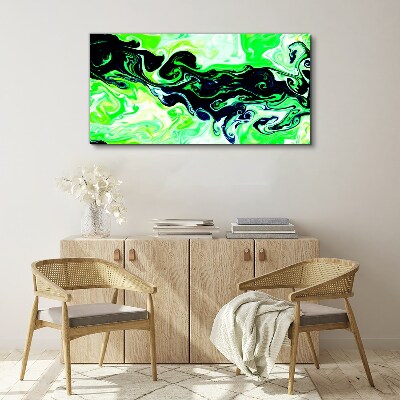Tablou canvas Vârtejuri verzi de abstractizare