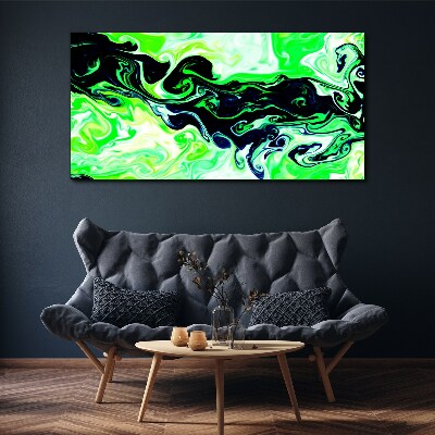 Tablou canvas Vârtejuri verzi de abstractizare