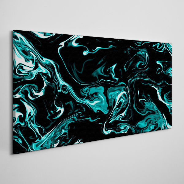Tablou canvas Vârtejele abstracte verzi și negre