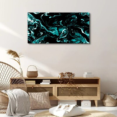 Tablou canvas Vârtejele abstracte verzi și negre