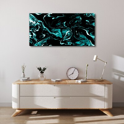 Tablou canvas Vârtejele abstracte verzi și negre