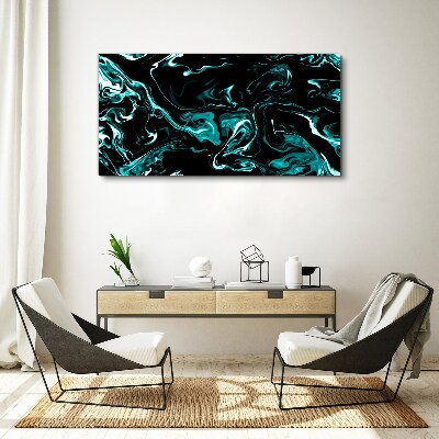 Tablou canvas Vârtejele abstracte verzi și negre