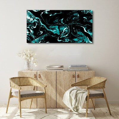 Tablou canvas Vârtejele abstracte verzi și negre