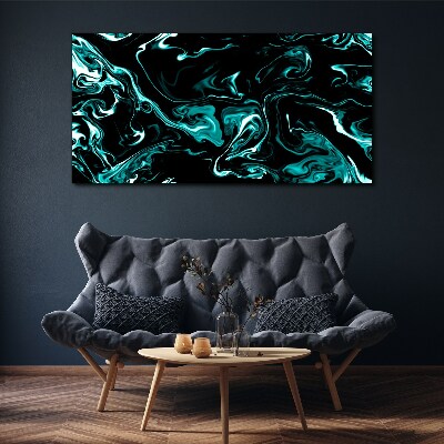 Tablou canvas Vârtejele abstracte verzi și negre