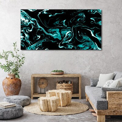 Tablou canvas Vârtejele abstracte verzi și negre