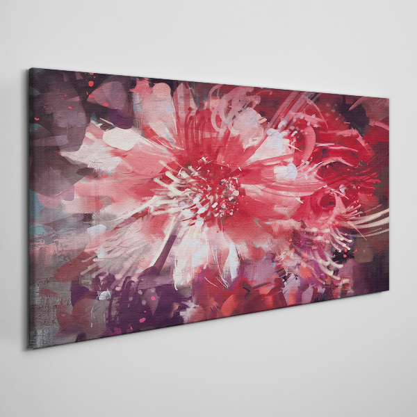 Tablou canvas Flori violete în stil abstract