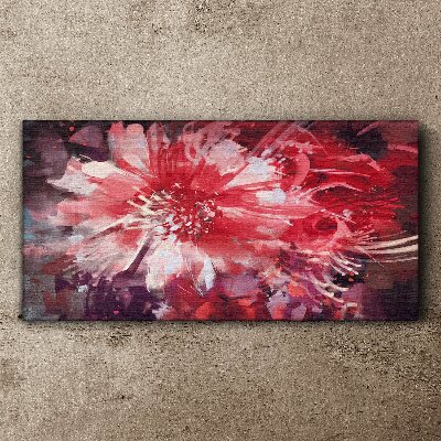 Tablou canvas Flori violete în stil abstract