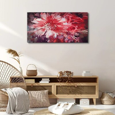 Tablou canvas Flori violete în stil abstract