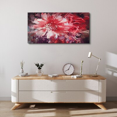 Tablou canvas Flori violete în stil abstract