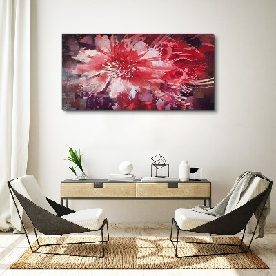 Tablou canvas Flori violete în stil abstract