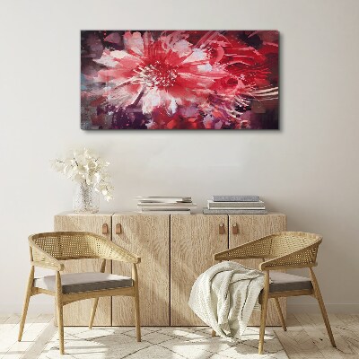 Tablou canvas Flori violete în stil abstract