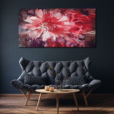 Tablou canvas Flori violete în stil abstract