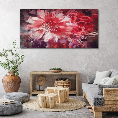 Tablou canvas Flori violete în stil abstract