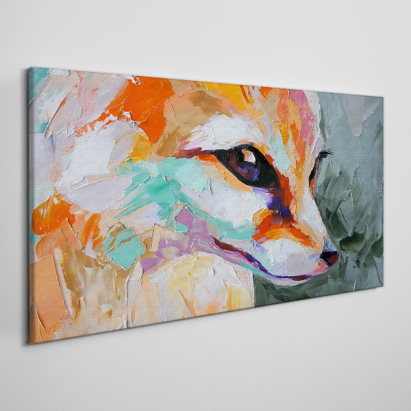 Tablou canvas Portret colorat al unei vulpi