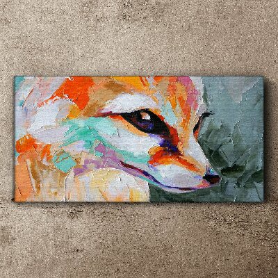 Tablou canvas Portret colorat al unei vulpi