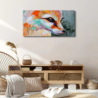 Tablou canvas Portret colorat al unei vulpi