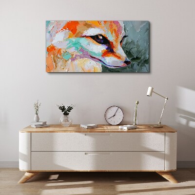 Tablou canvas Portret colorat al unei vulpi