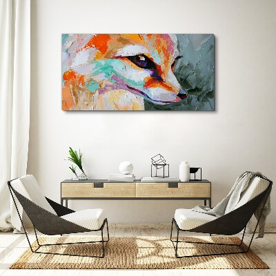 Tablou canvas Portret colorat al unei vulpi