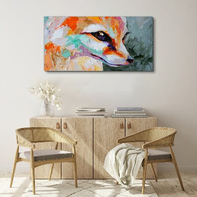 Tablou canvas Portret colorat al unei vulpi