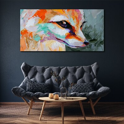 Tablou canvas Portret colorat al unei vulpi