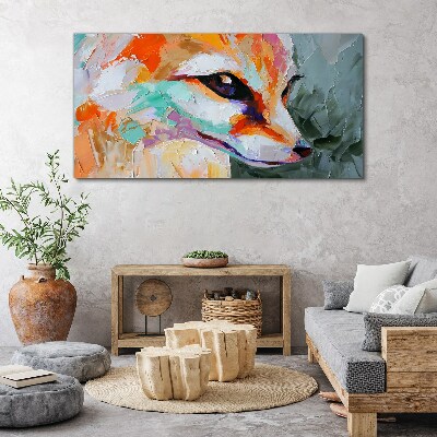 Tablou canvas Portret colorat al unei vulpi