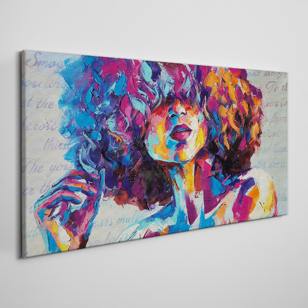 Tablou canvas Expresie portret colorată