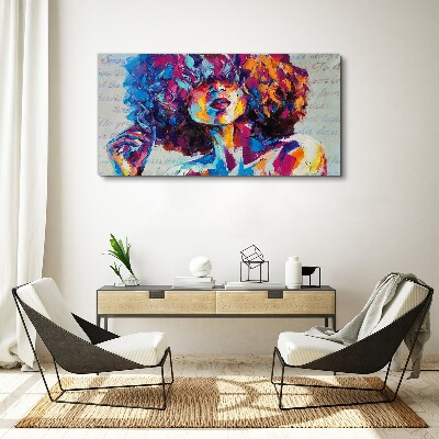 Tablou canvas Expresie portret colorată