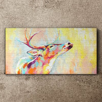 Tablou canvas Cerb colorat în peisaj pastel