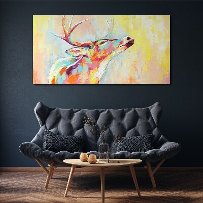 Tablou canvas Cerb colorat în peisaj pastel
