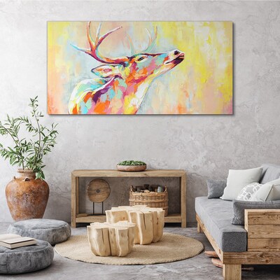 Tablou canvas Cerb colorat în peisaj pastel