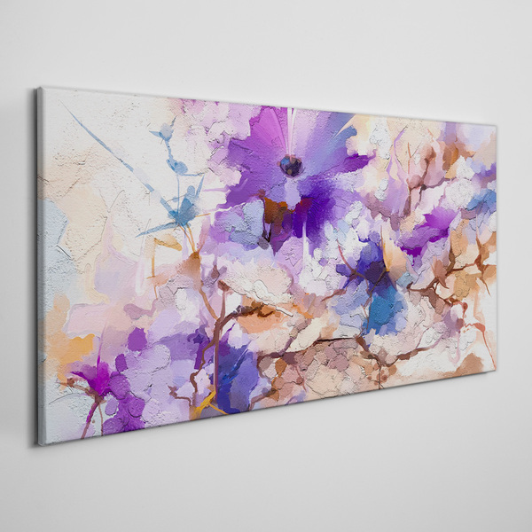 Tablou canvas Abstracție florală în violet