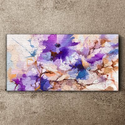 Tablou canvas Abstracție florală în violet