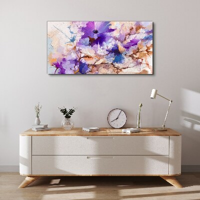 Tablou canvas Abstracție florală în violet