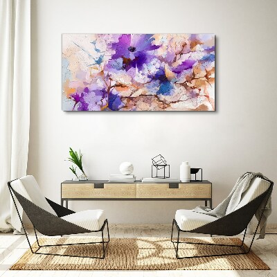 Tablou canvas Abstracție florală în violet
