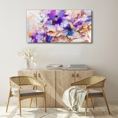 Tablou canvas Abstracție florală în violet